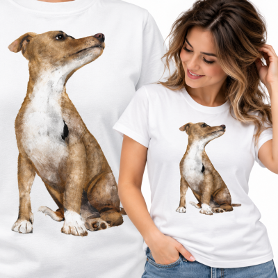 KOSZULKA DAMSKA ZWIERZĘTA   DOG WHIPPET